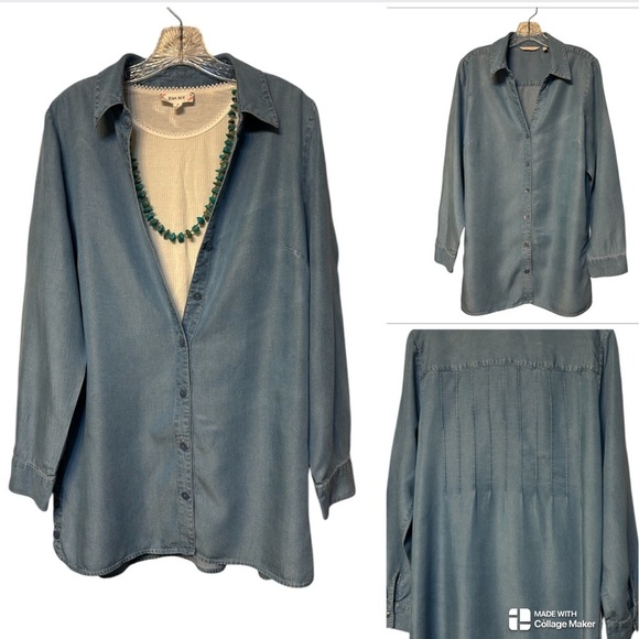Soft Surroundings chambray tunic/dress - Picture 1 of 6